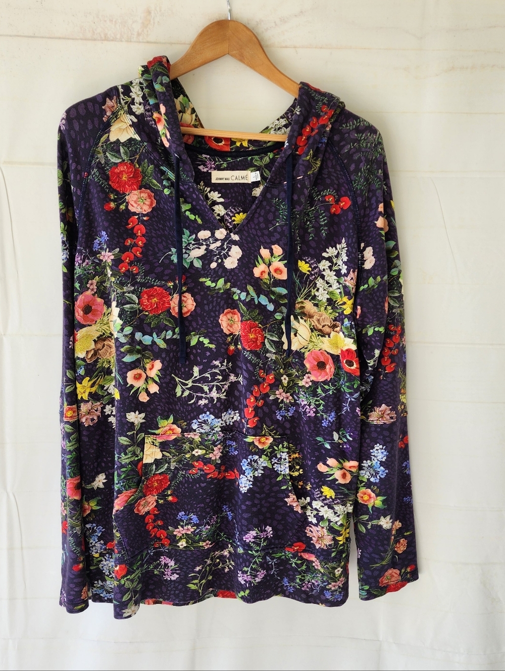Johnny Was Calme Floral Hooded Women's Sweater Top